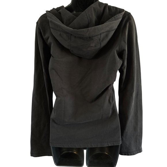 Patagonia Womens S Black Hooded Pullover Zip Pocket Lightweight Fabric - Picture 2 of 9